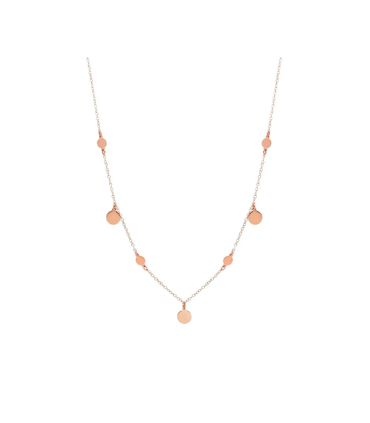 Collana Donna Raggi Tondi Pendenti Oro Rosa 9kt