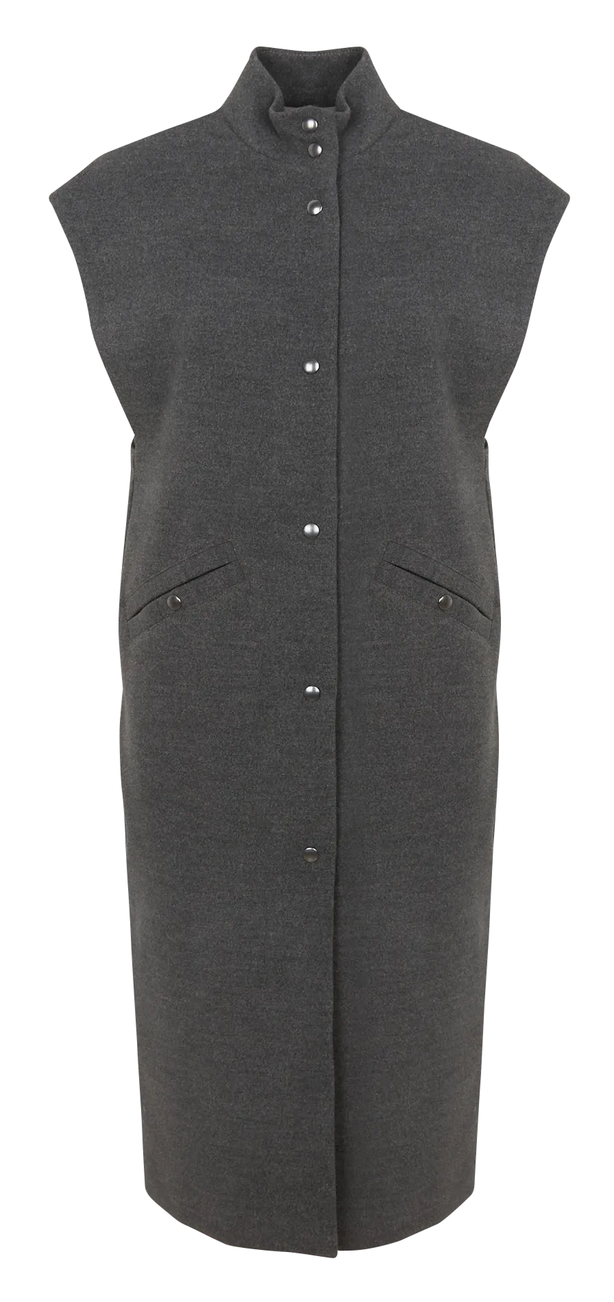 COLLECTORS CLUB   CHARLIE - Cappotto a collo alto senza maniche | Grigio