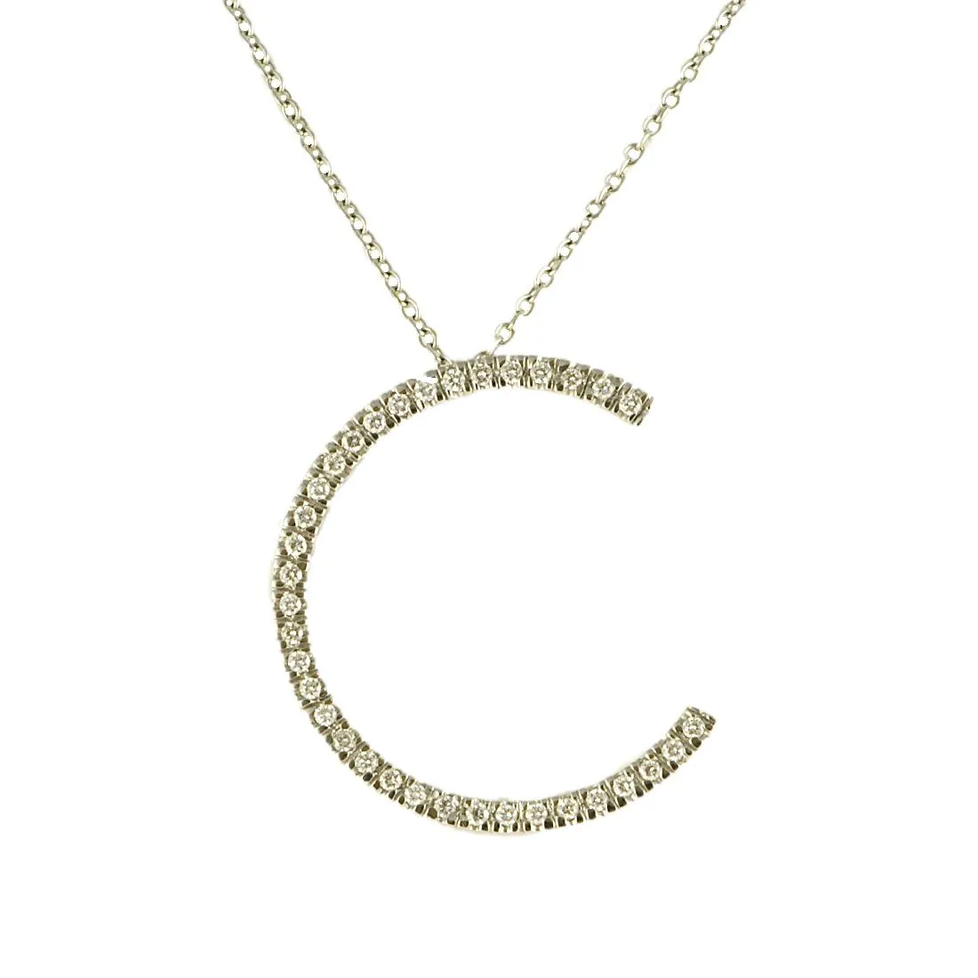 COLLIER IN ORO BIANCO E DIAMANTI CT 0,36