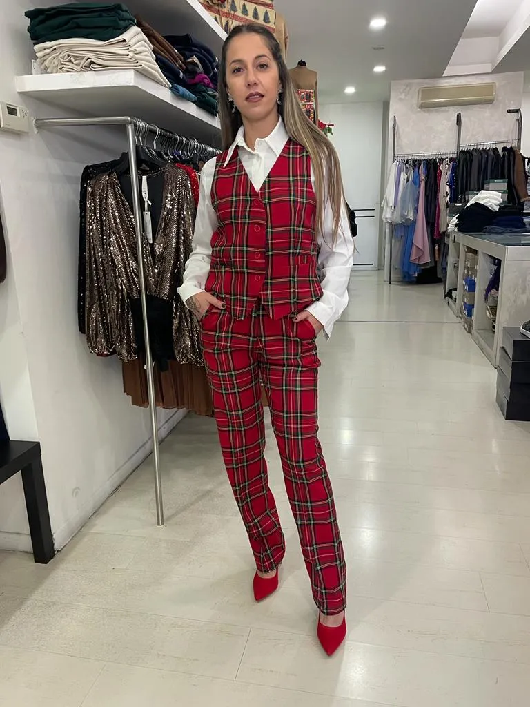 completo gilet pantalonetartan