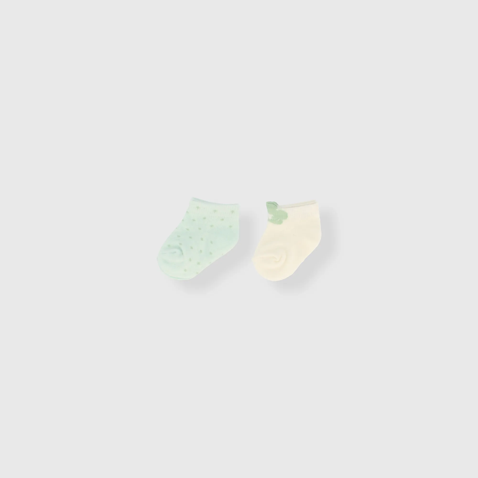 Confezione da due paia di calzini da neonata, BIANCO            
