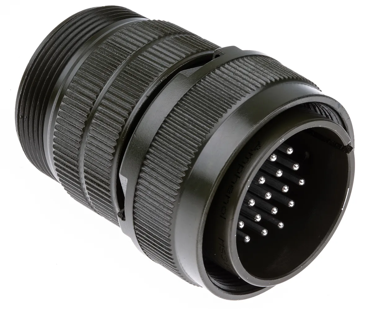 Connettore circolare MIL Amphenol Industrial, Ad angolo diritto, 24 poli, Maschio, Montaggio su cavo