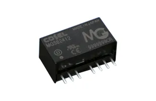 Convertitore c.c.-c.c. 6W, Vin 18 → 76 V c.c., Vout ±15V cc, 1kV cc