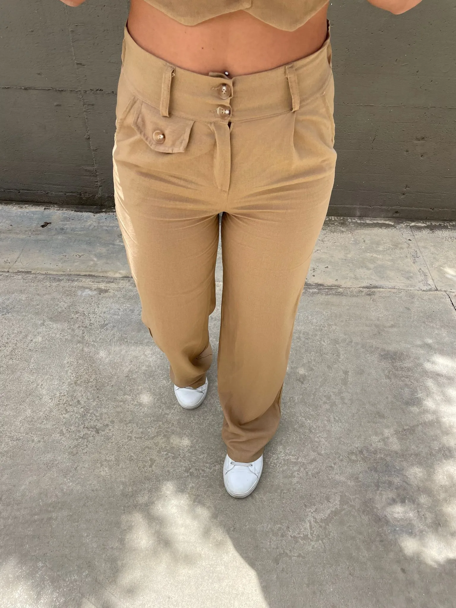 Coordinato effetto lino con gilet
