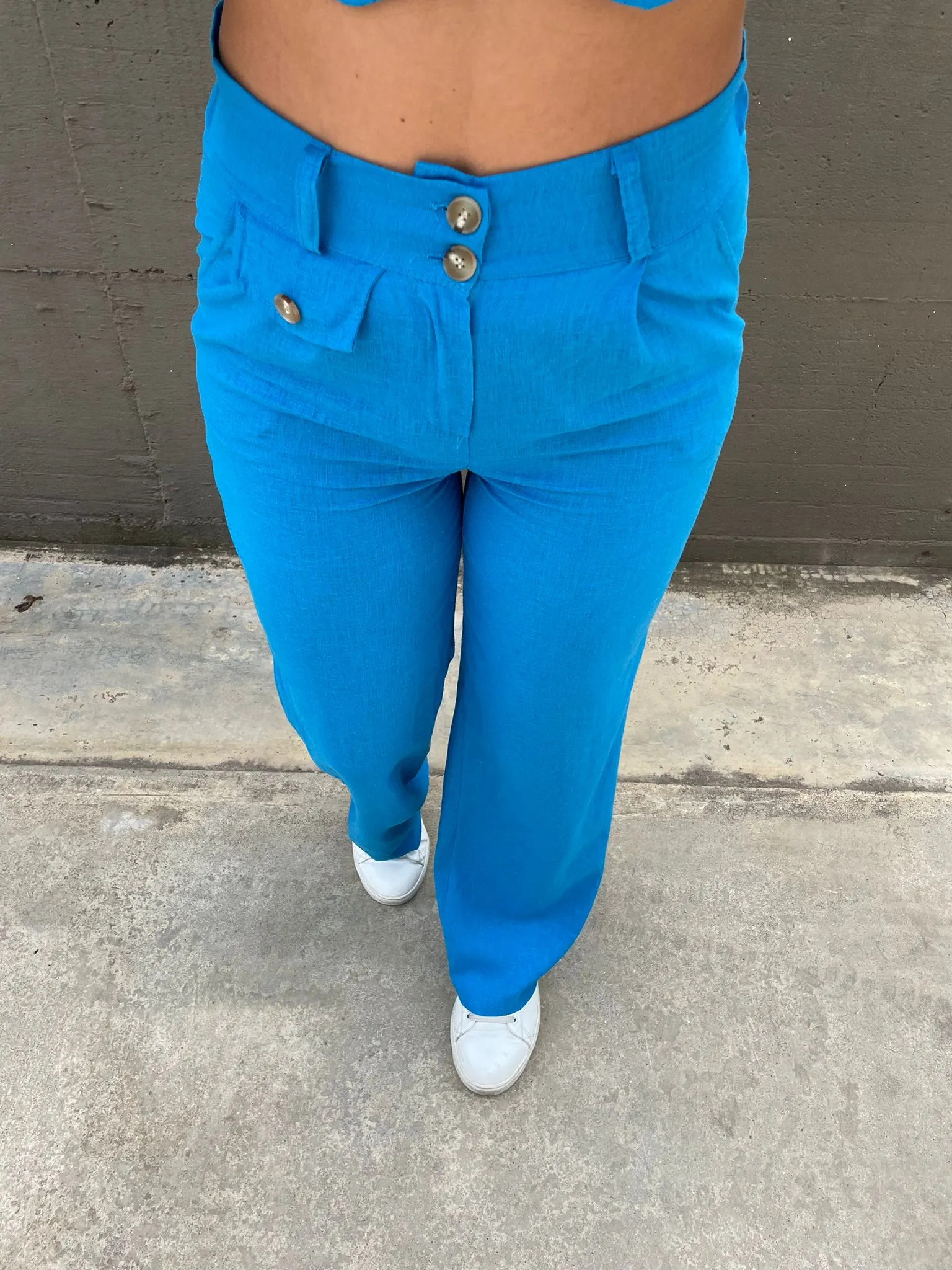 Coordinato effetto lino con gilet