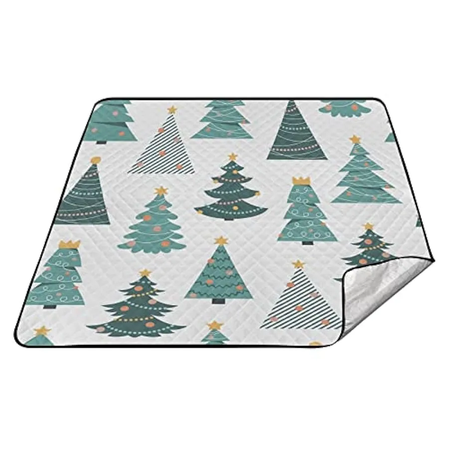 Coperta da picnic leggera Packable Park Mat per picnic Cartoon alberi di Natale Picnic Mat 204245575