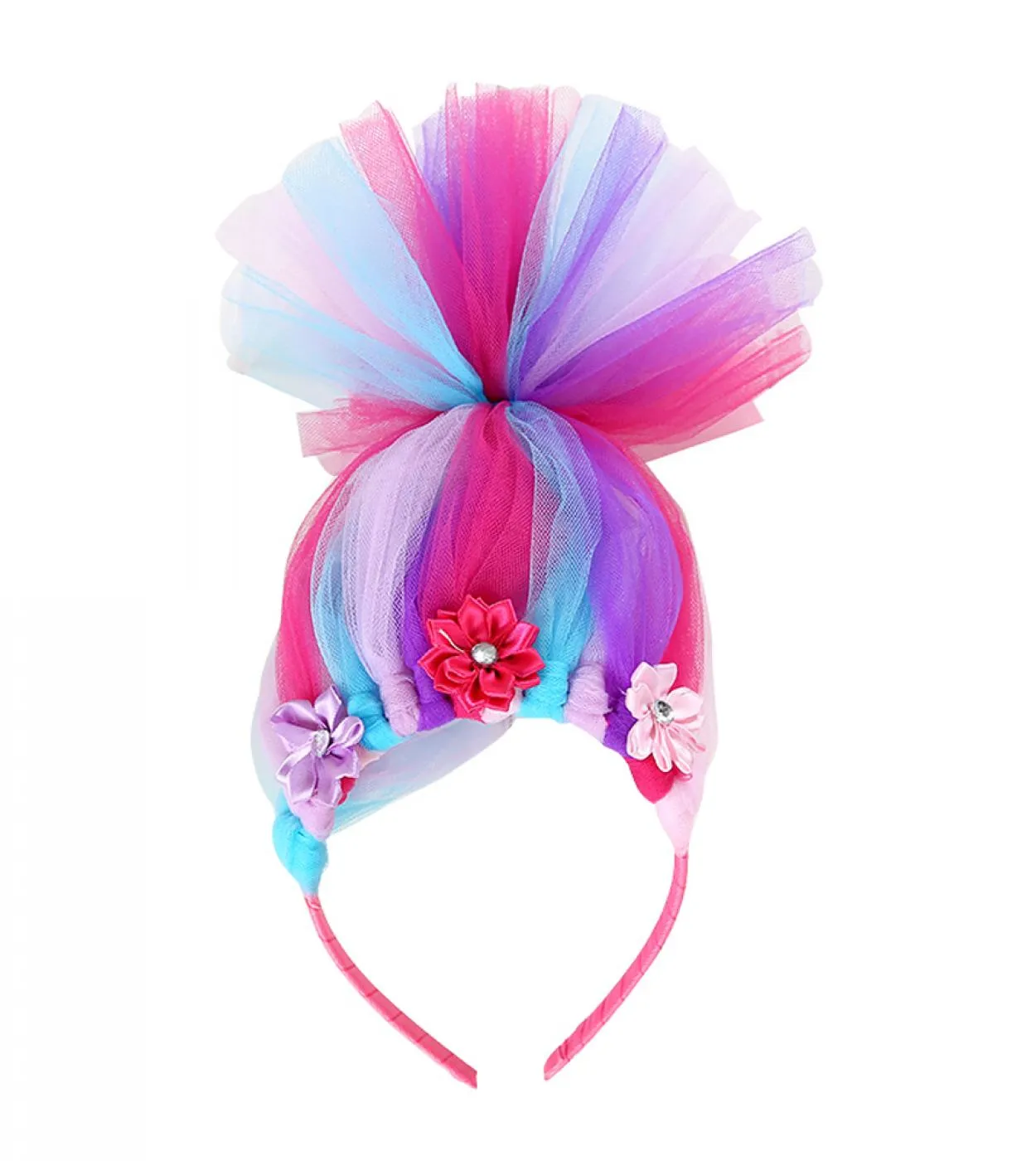 Costume da troll a 3 strati per ragazze Compleanno Abiti di Halloween per bambini Tutu da fata elfo magico Vestito con fiocco pe