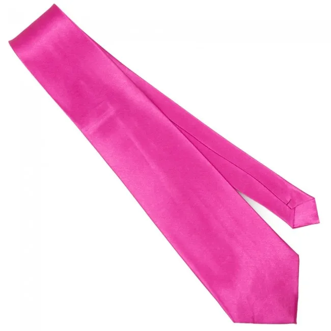 Cravatta fucsia seta tinta unita