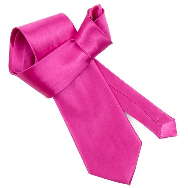 Cravatta fucsia seta tinta unita