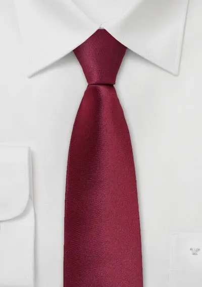Cravatta sottile bordeaux