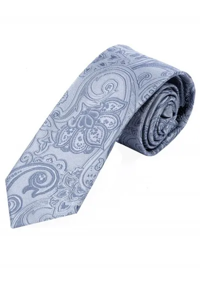 Cravatta stretta con motivo Paisley a tinta unita