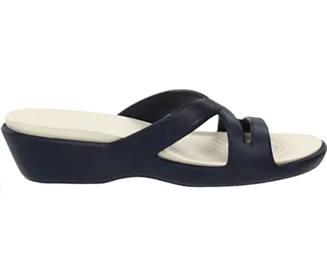 Crocs women's sandal with raised heel Patricia II 11661 blue-stucco