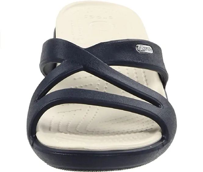 Crocs women's sandal with raised heel Patricia II 11661 blue-stucco