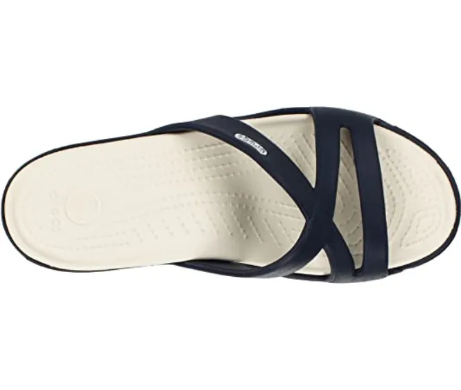 Crocs women's sandal with raised heel Patricia II 11661 blue-stucco