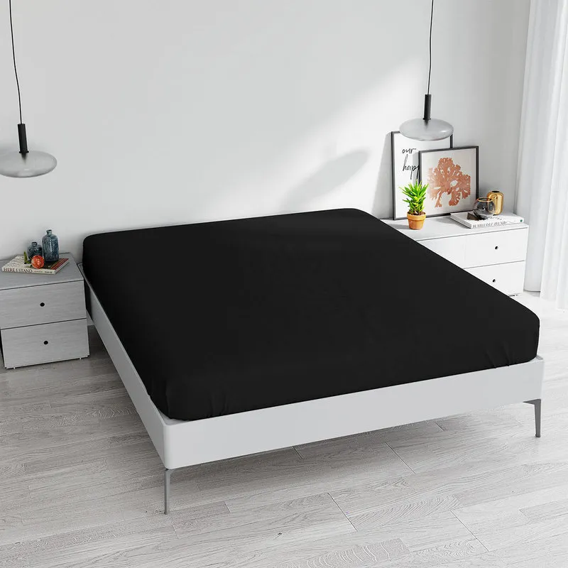 DATEX Linea Max Color lenzuola sotto con angoli, nero MX017