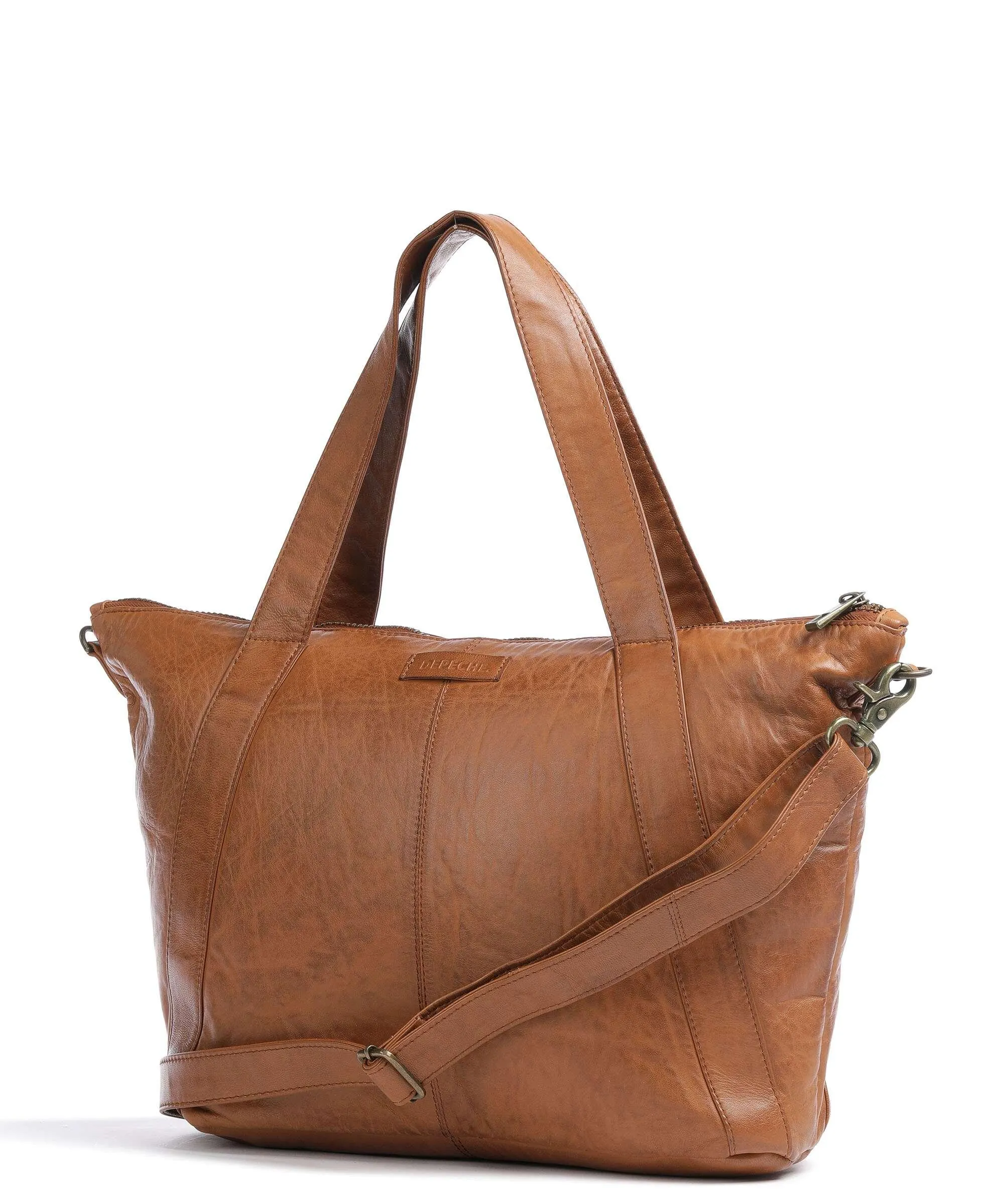  Depeche Power Field Borsa shopper pelle di pecora marrone  