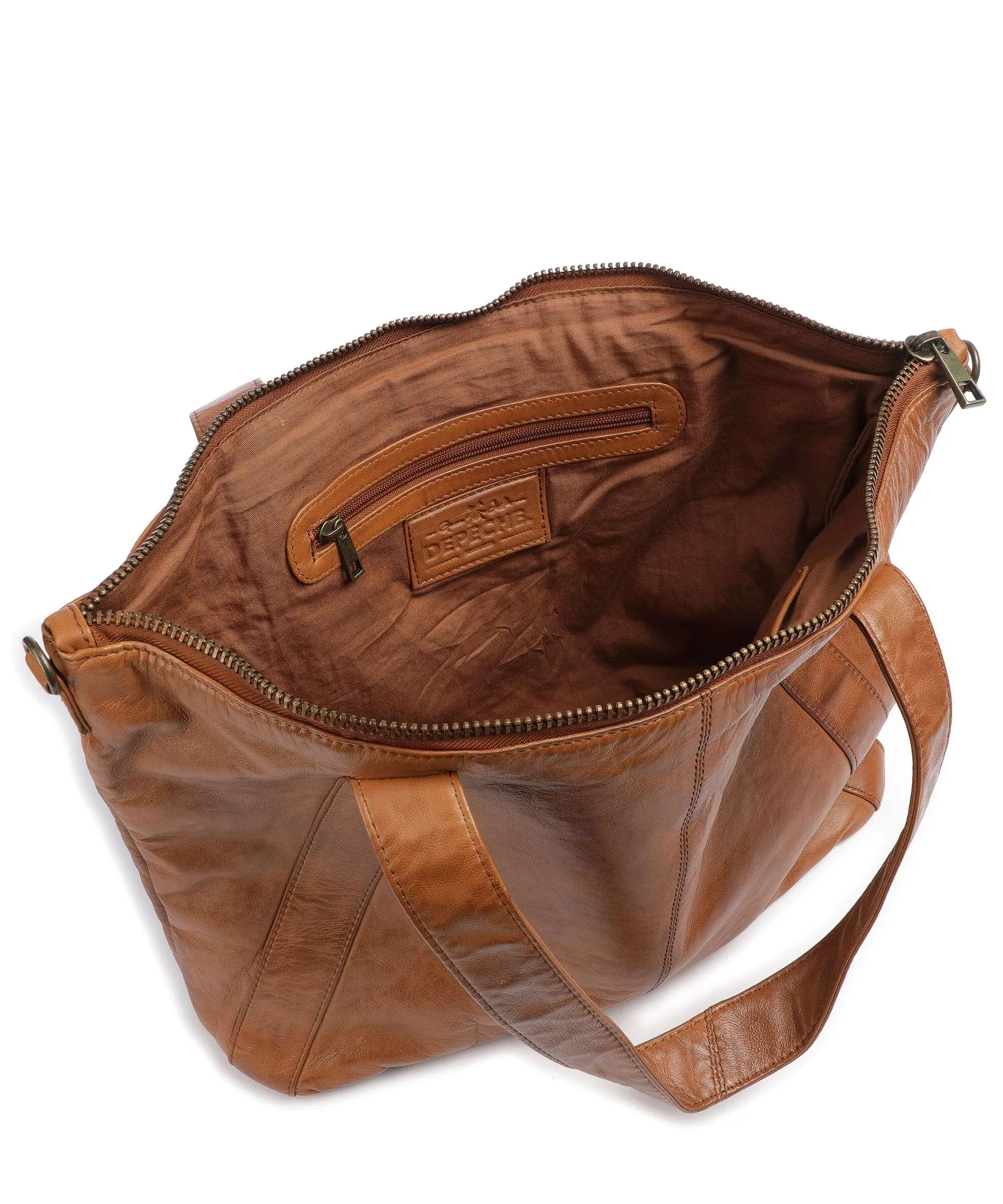  Depeche Power Field Borsa shopper pelle di pecora marrone  