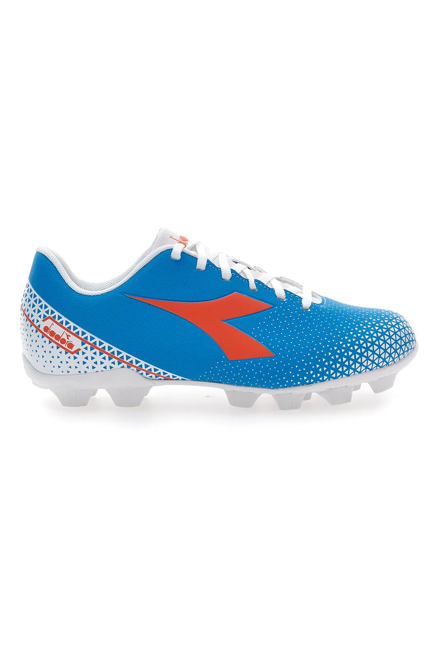   DIADORA Scarpe da Calcio con Tacchetti Fissi Azzurre con Logo Arancione Diadora Pichichi 6 Md Jr