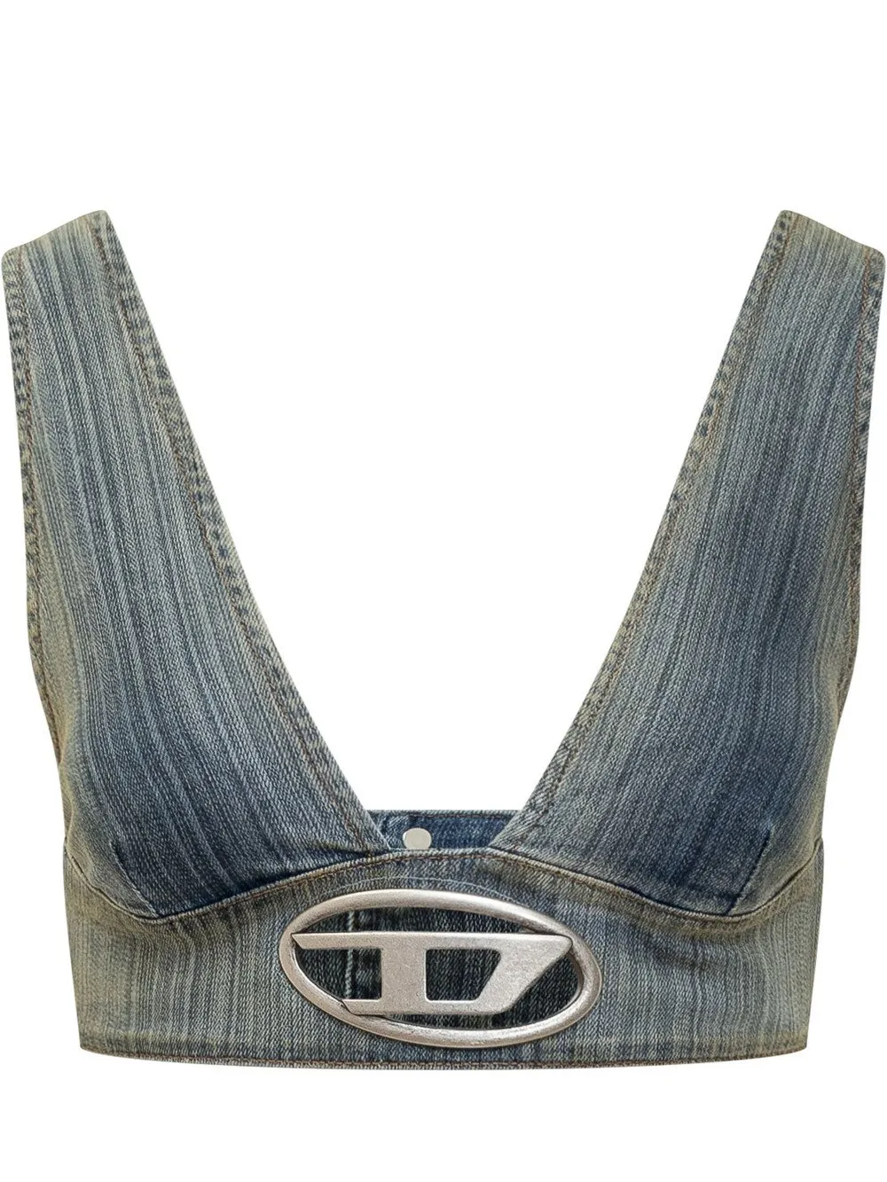 DIESEL Top in Jeans con Logo