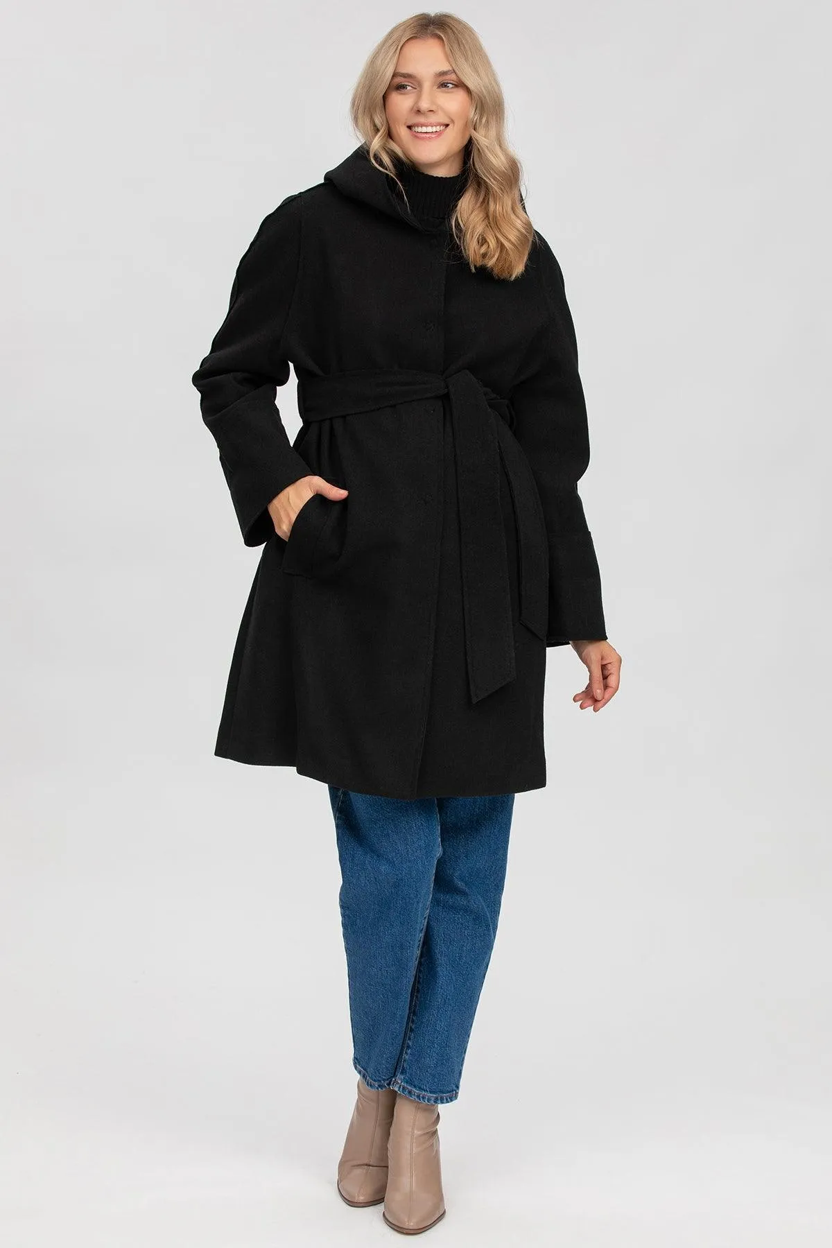 DIVINA | Cappotto Premaman Nero