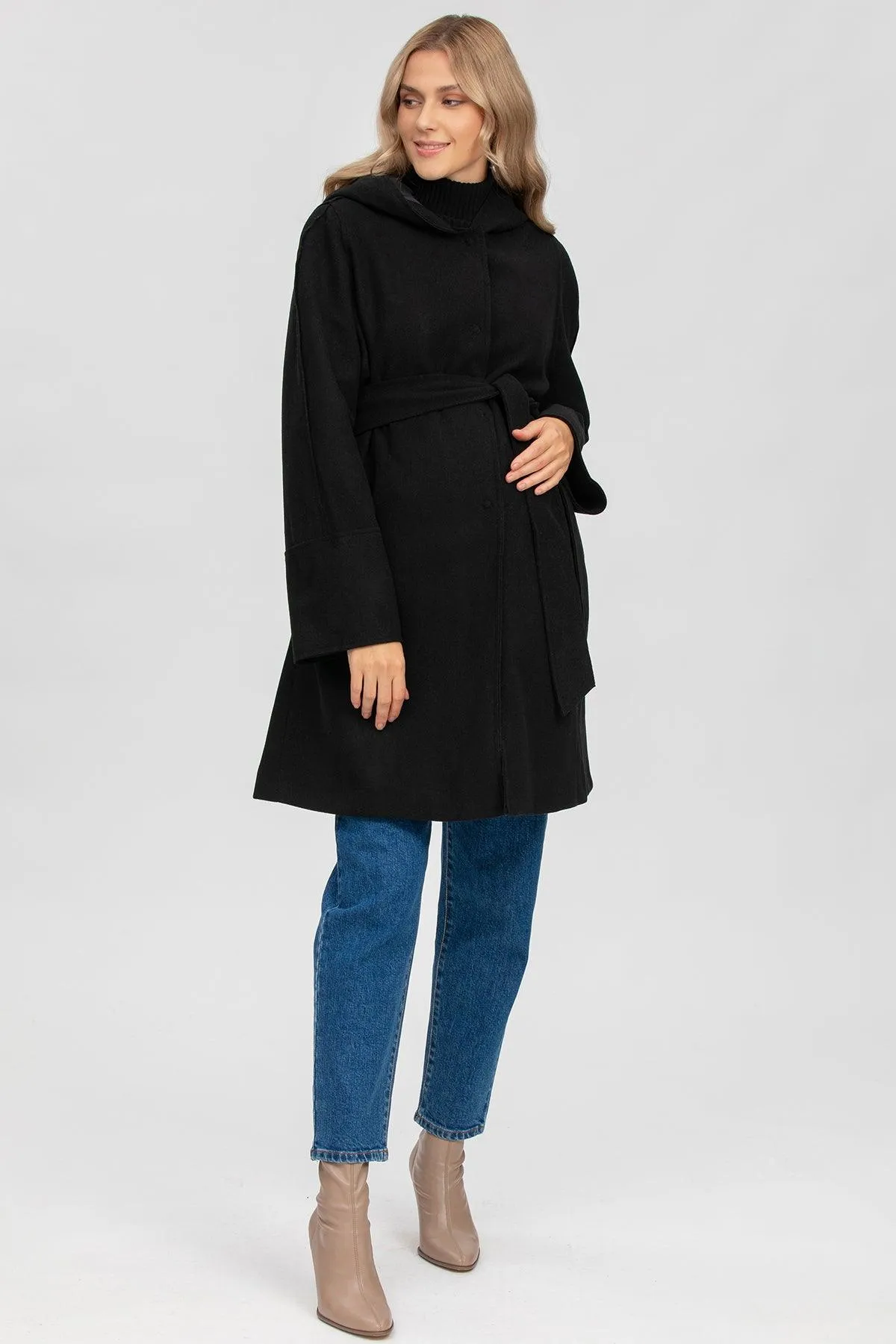 DIVINA | Cappotto Premaman Nero