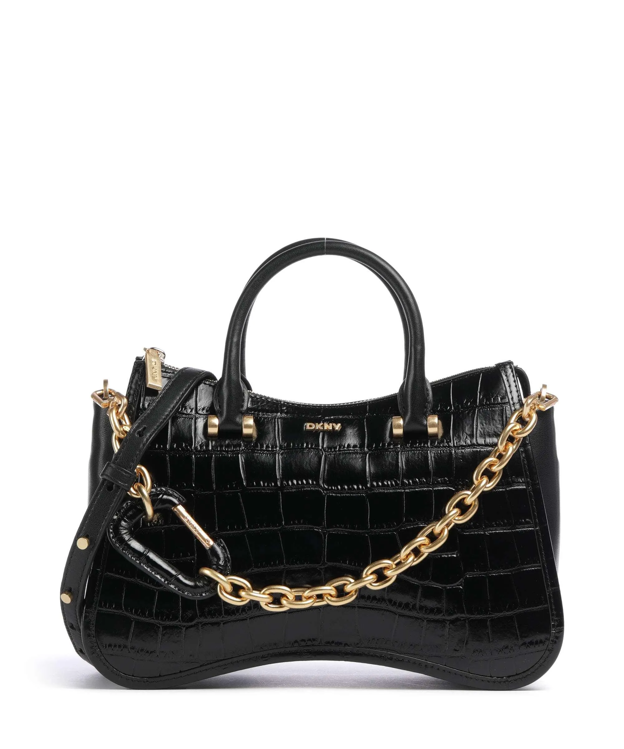  DKNY Adria Borsa a mano pelle di vacchetta goffrata nero  