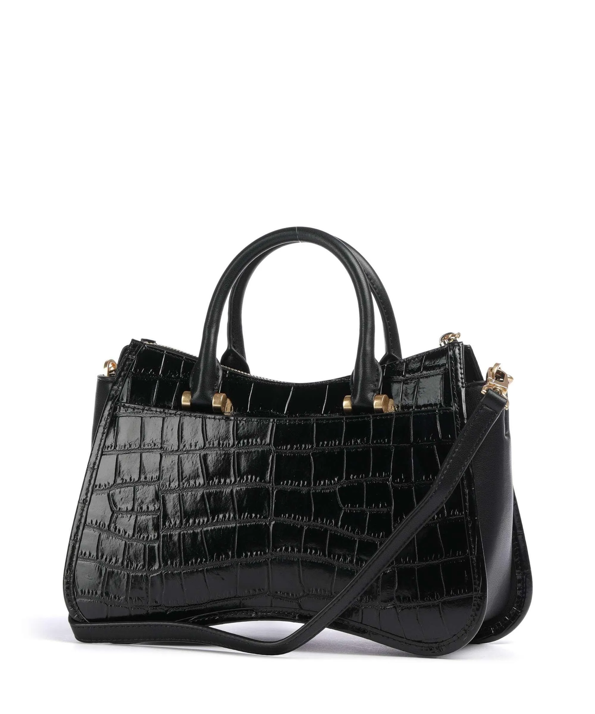  DKNY Adria Borsa a mano pelle di vacchetta goffrata nero  