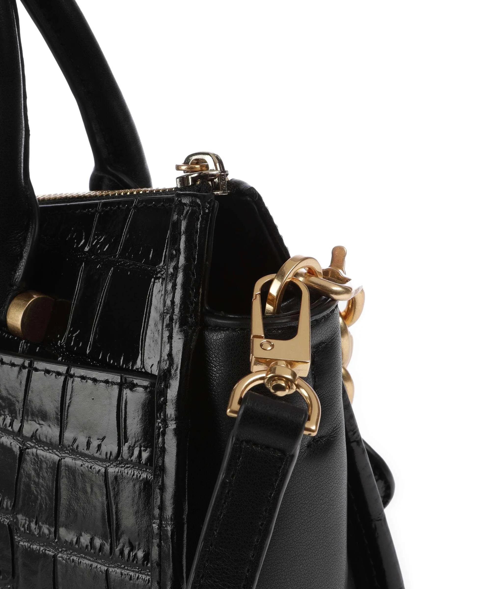  DKNY Adria Borsa a mano pelle di vacchetta goffrata nero  