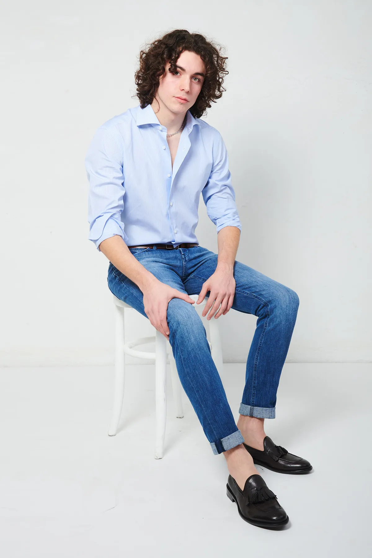 DONDUP Jeans con cuciture blu, GEORGE