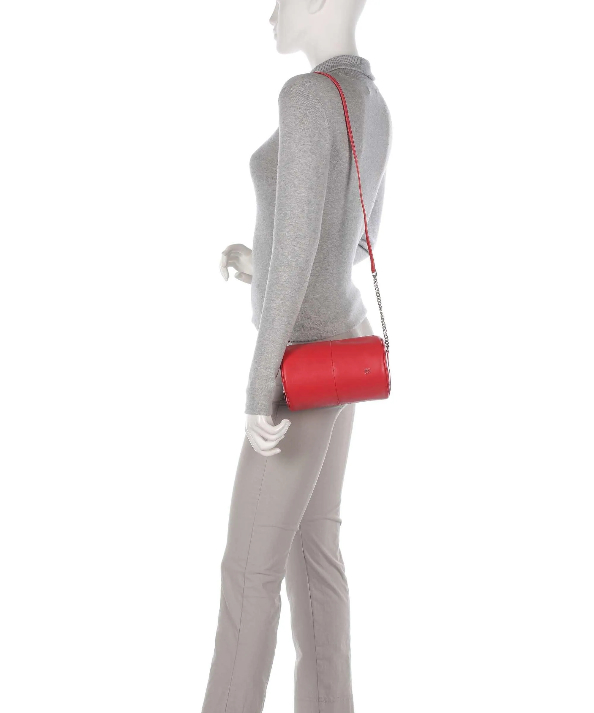  DuDu Bags Abigail Borsa a tracolla pelle di vitello finemente grana rosso  