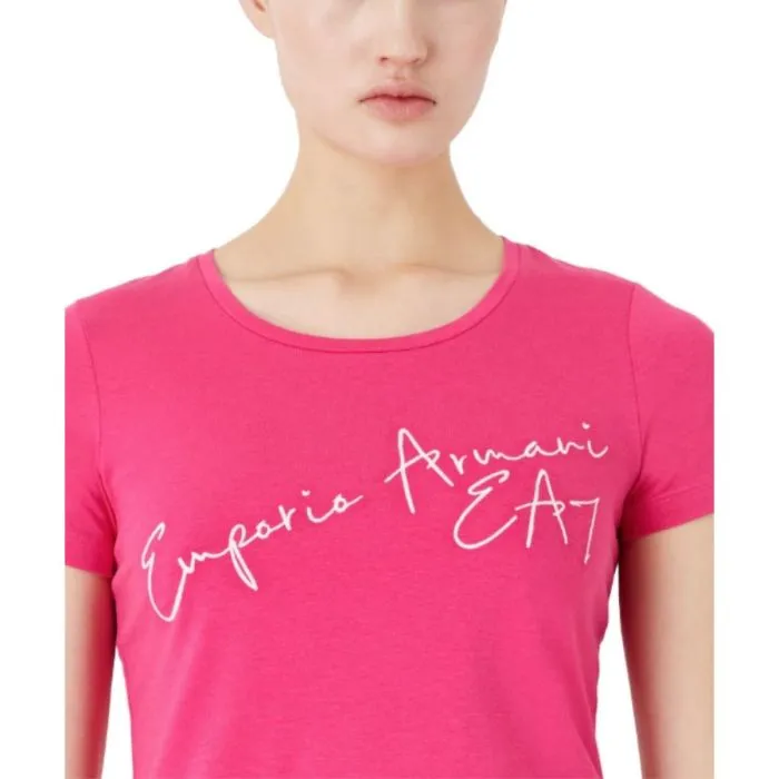 EA7 Emporio Armani T-shirt Logo Series In Cotone E Modal Stretch