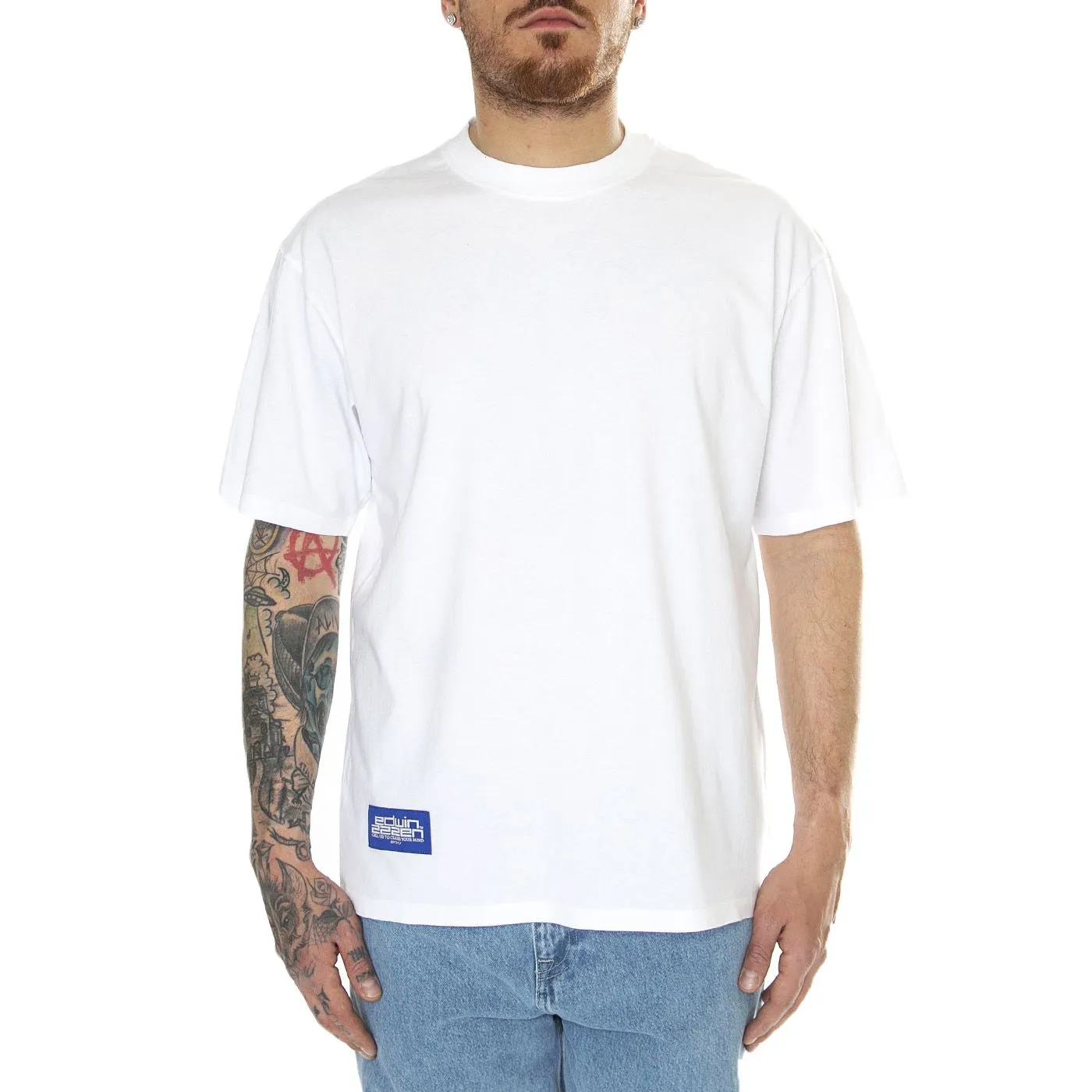 Edwin Everybody Ts White - Maglietta Girocollo Uomo Bianca    