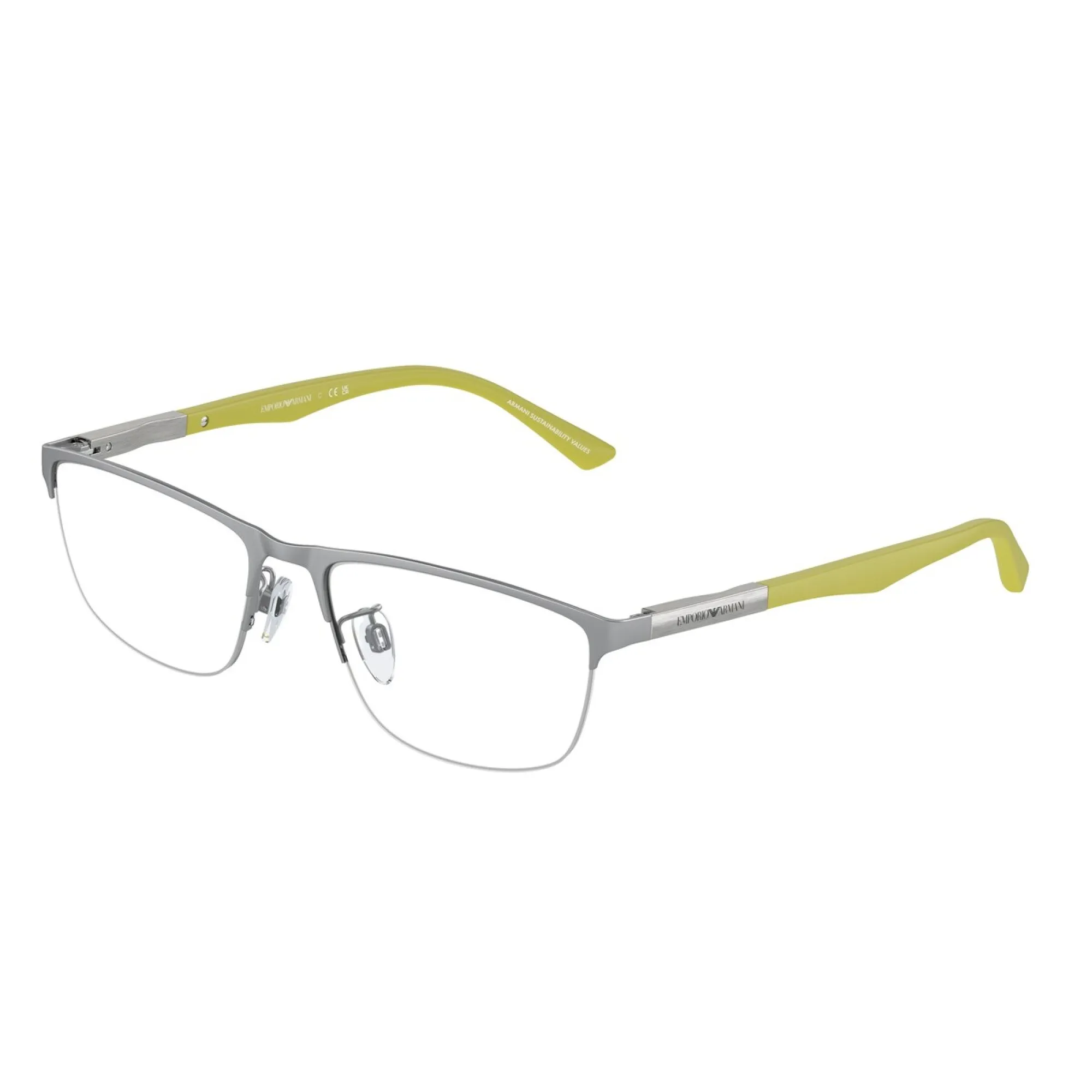   Emporio Armani EA 1142 - 3045 Argento Opaco | Occhiale Da Vista Uomo 