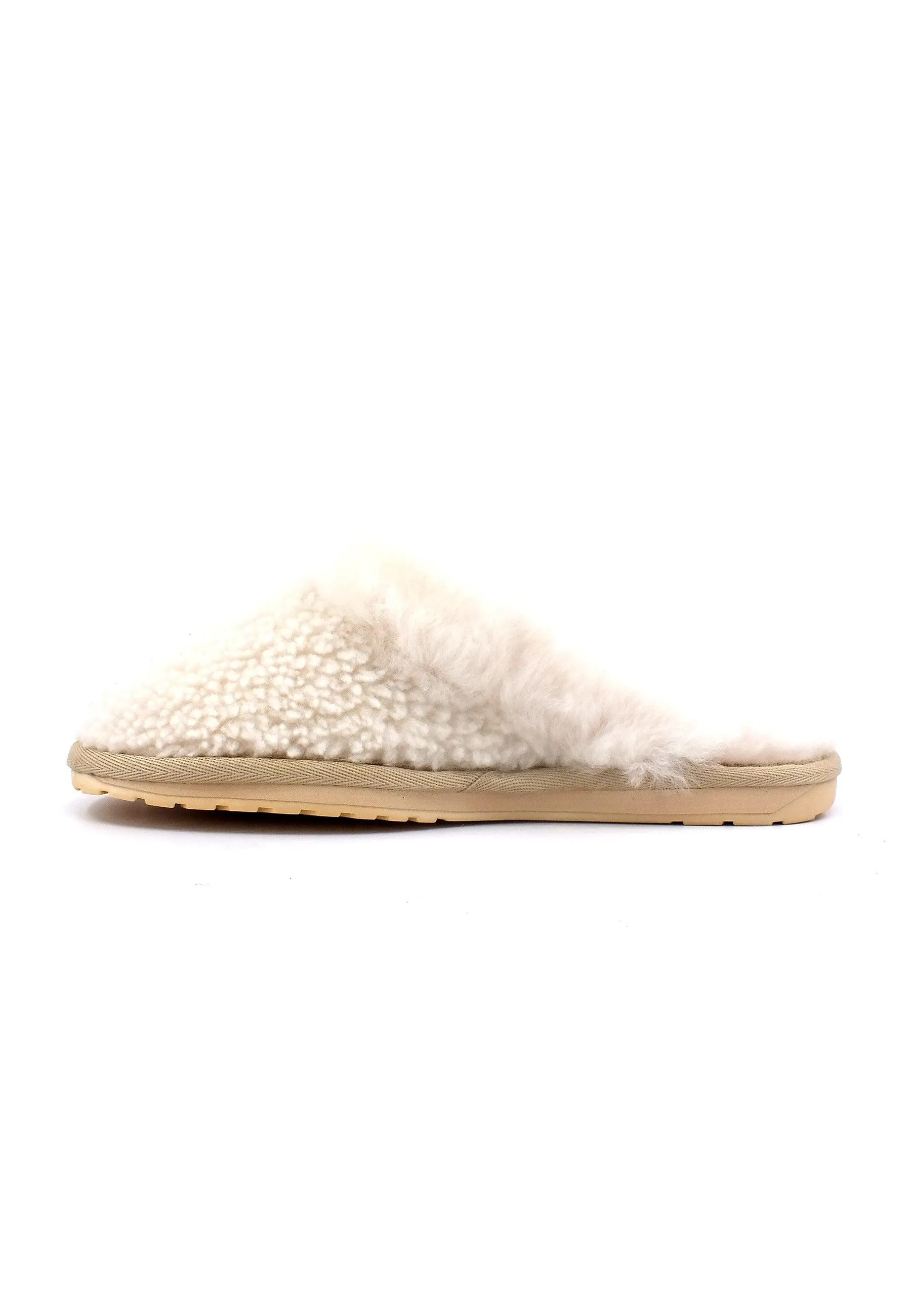 EMU Jolie Teddy Ciabatta Pelo Donna Natural Bianco W12565