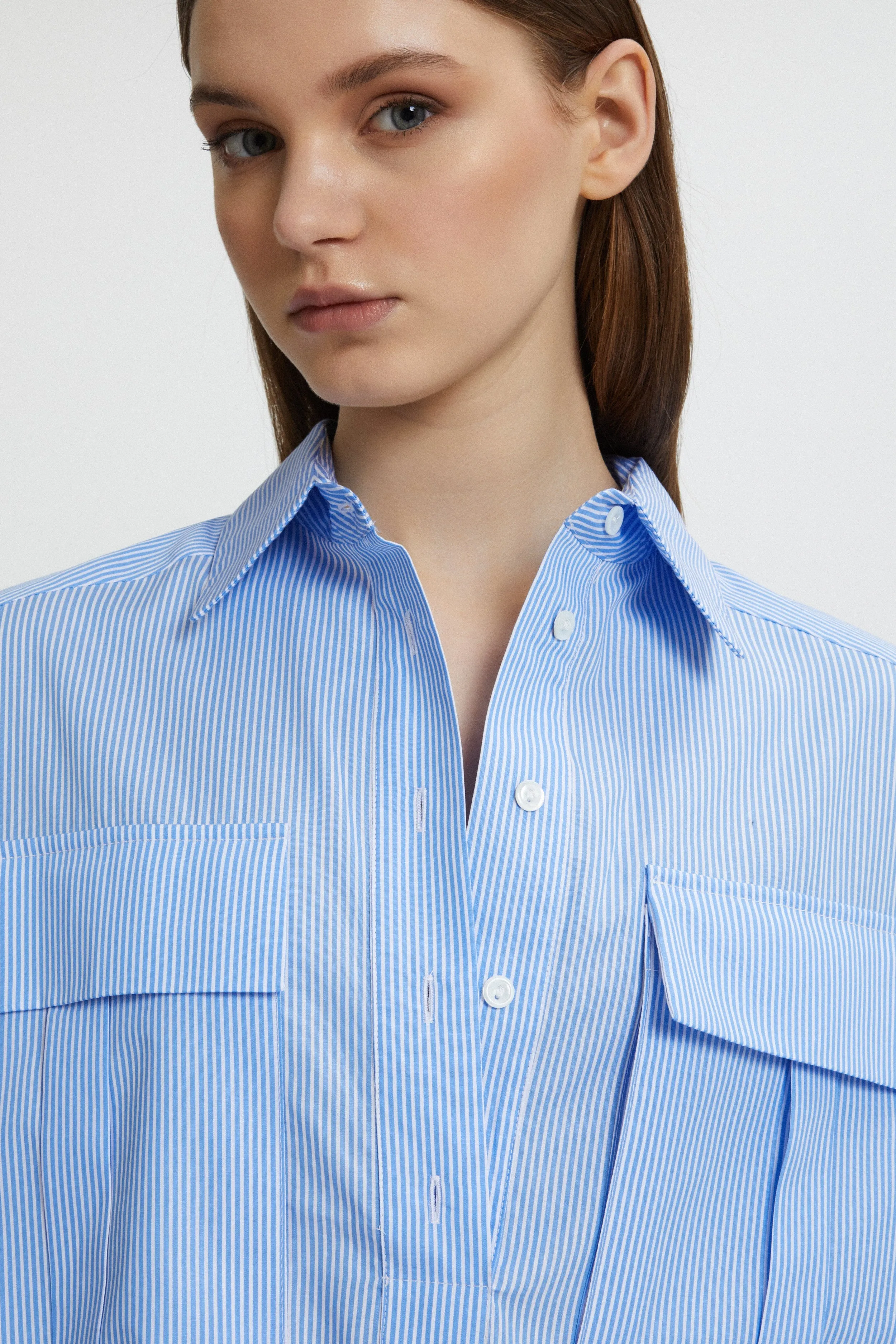 Ermanno Firenze CAMICIA A RIGHE TASCONATA