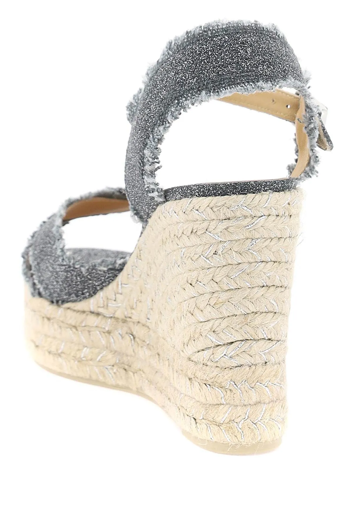 Espadrillas con zeppa Bromelia in lurex