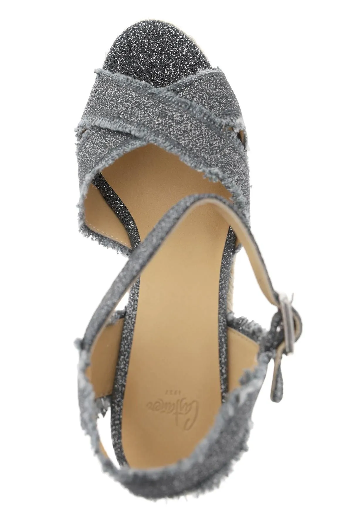 Espadrillas con zeppa Bromelia in lurex