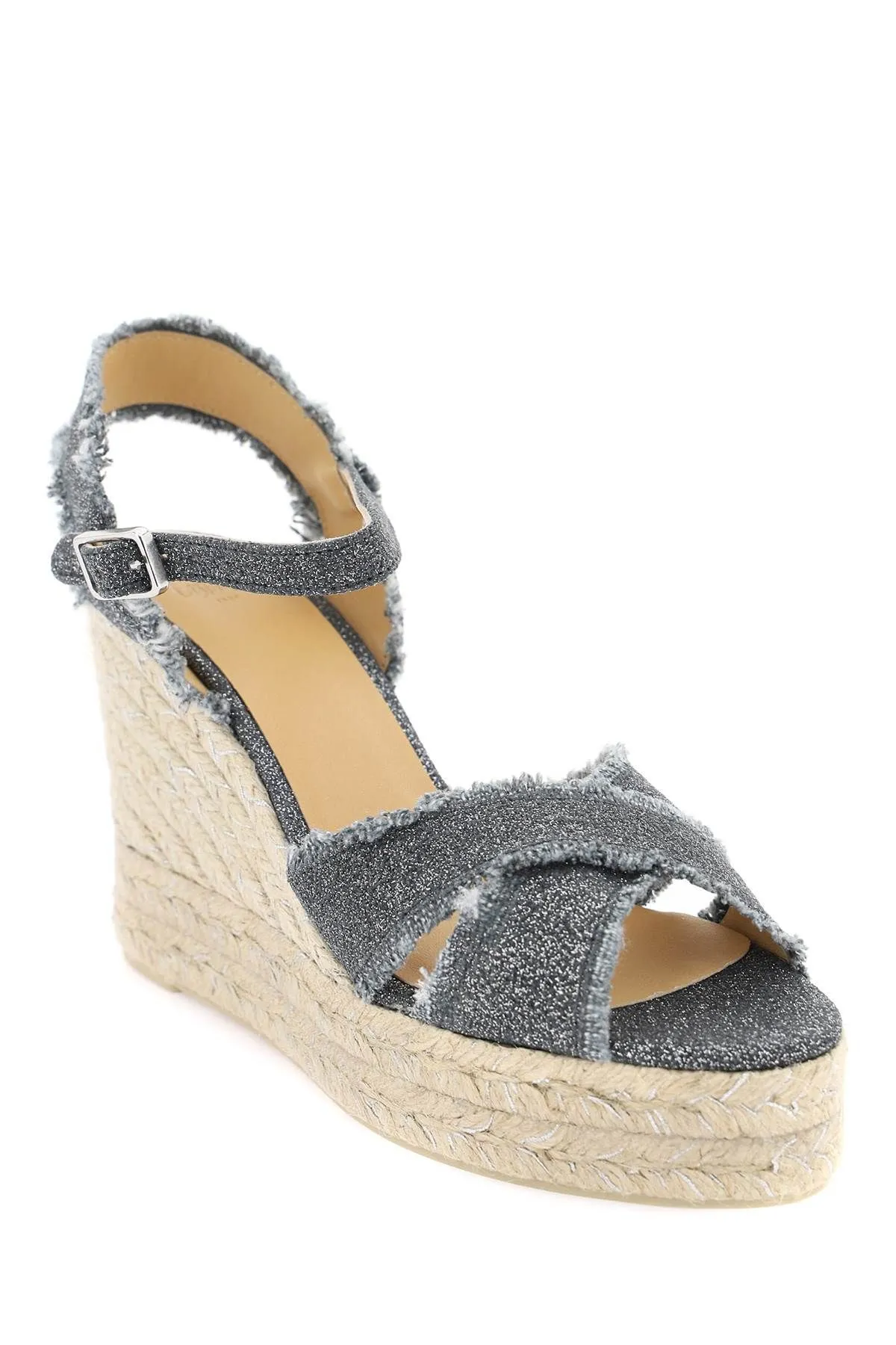 Espadrillas con zeppa Bromelia in lurex