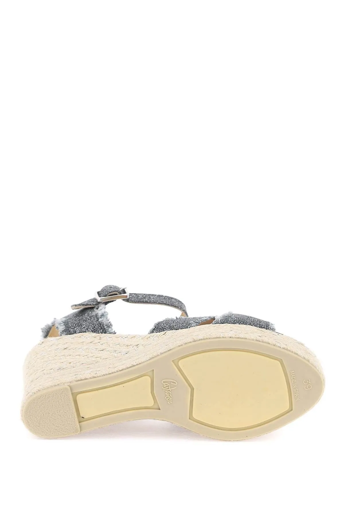 Espadrillas con zeppa Bromelia in lurex