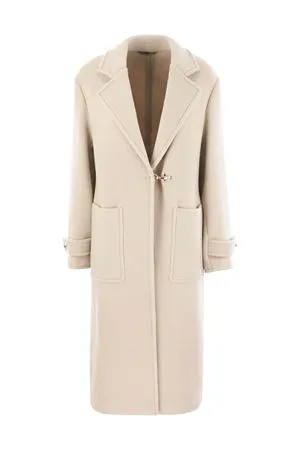 FAY Abbigliamento,Cappotti Cappotto in Lana e Cashmere Beige 