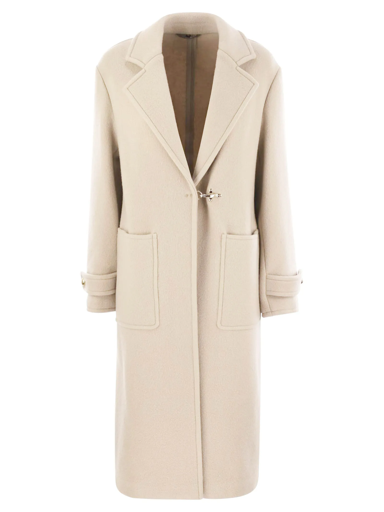 FAY Abbigliamento,Cappotti Cappotto in Lana e Cashmere Beige 