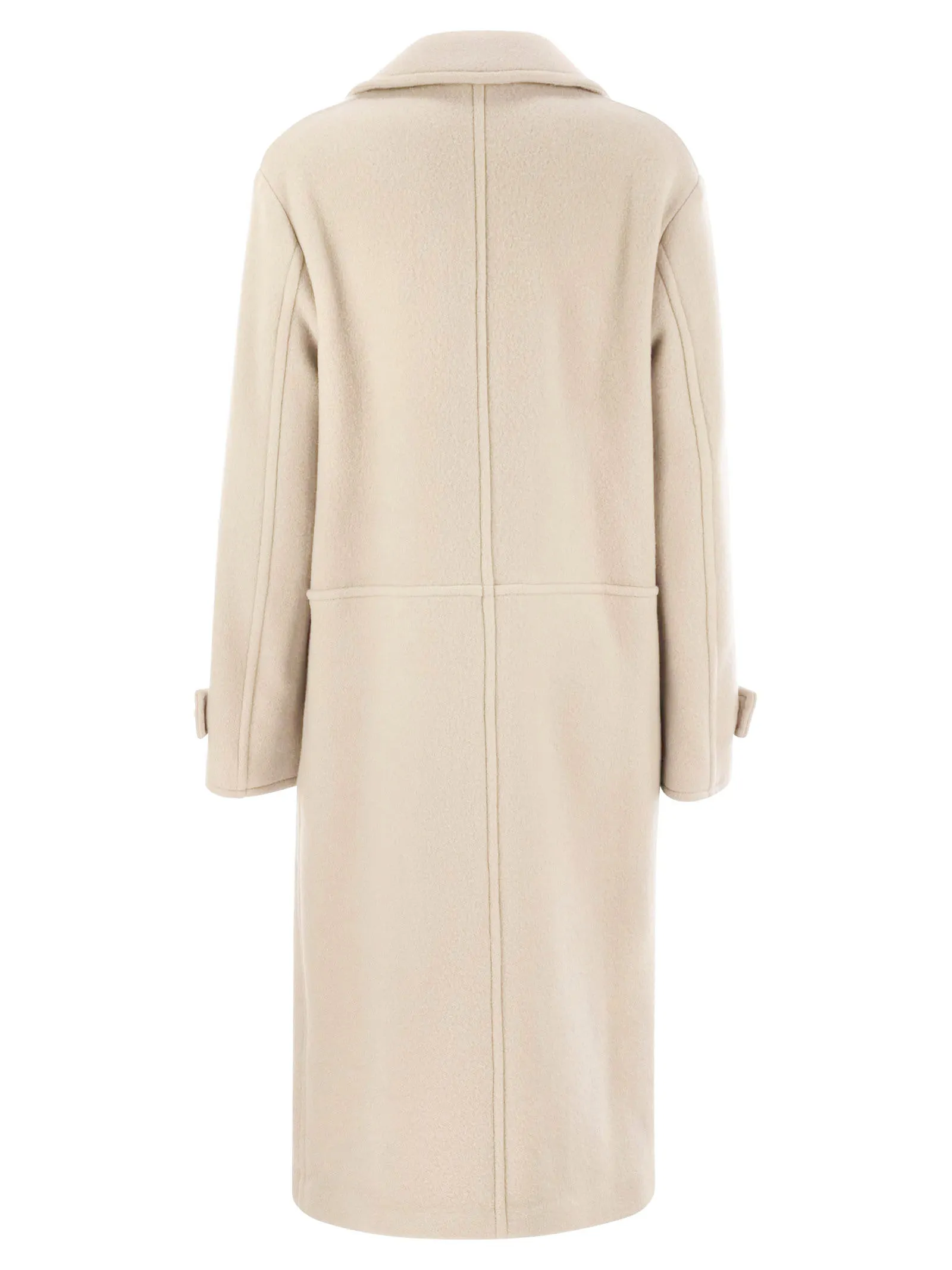 FAY Abbigliamento,Cappotti Cappotto in Lana e Cashmere Beige 