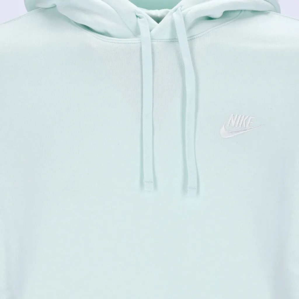 felpa cappuccio uomo club hoodie pullover basketball BARELY GREEN/BARELY GREEN/WHITE