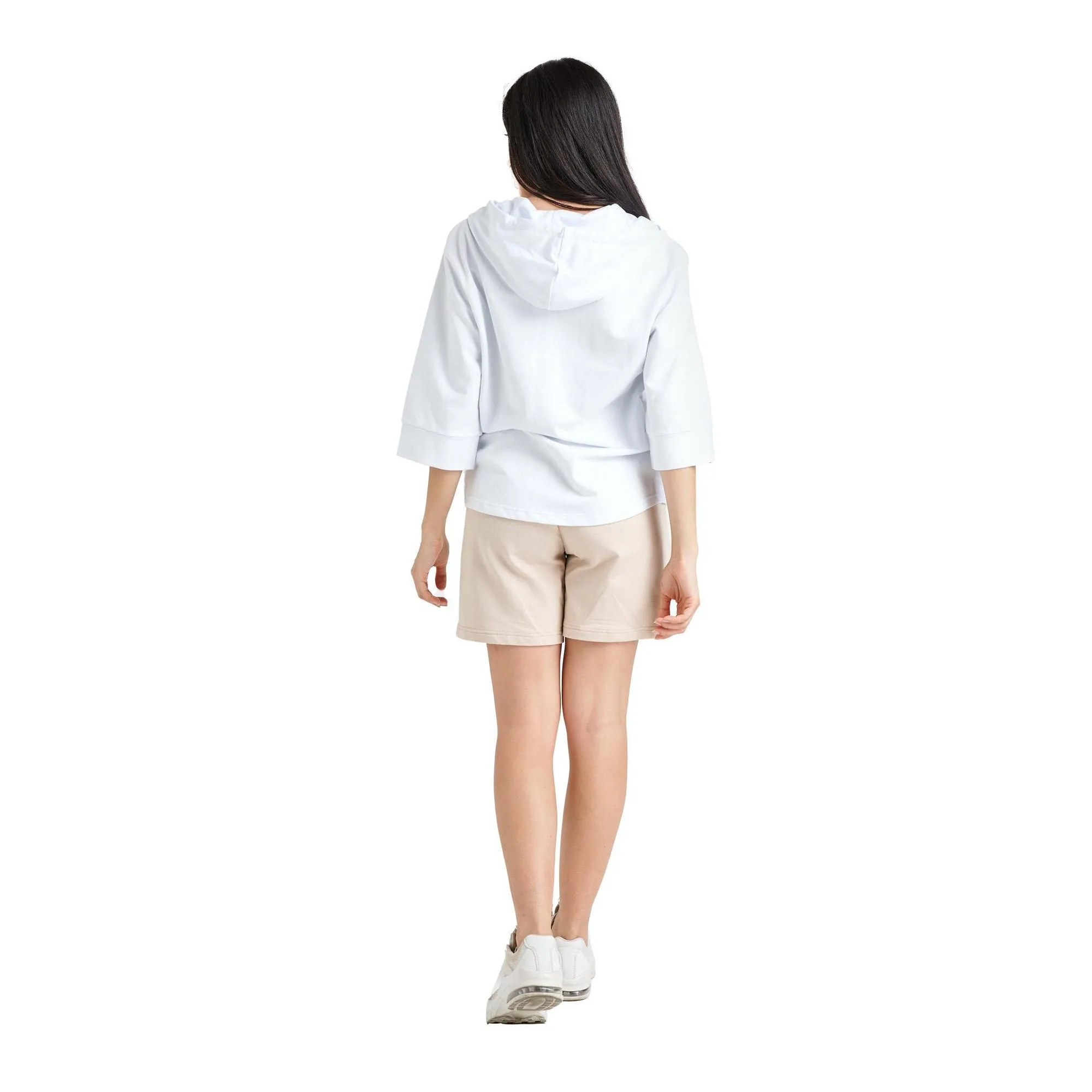 Felpa con cappuccio zip e maniche ¾ Chic Boxing