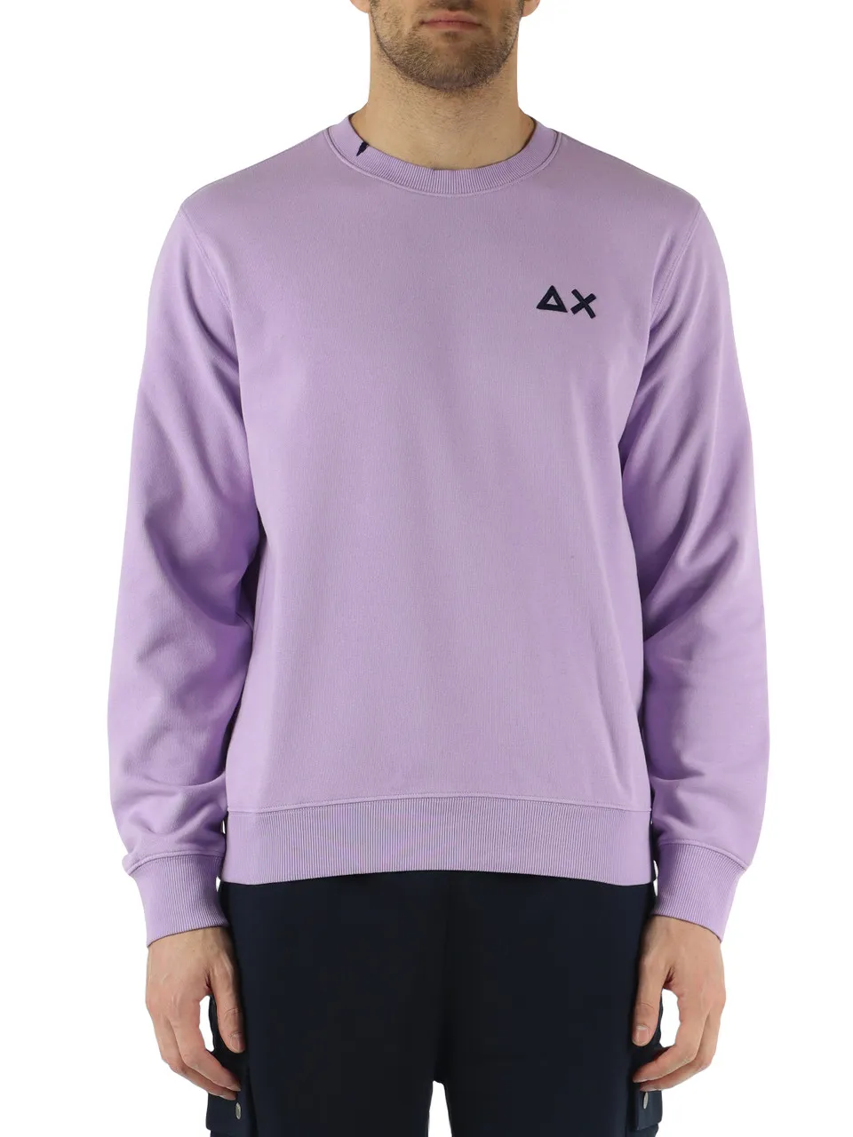 Felpa in misto cotone con ricamo logo frontale
