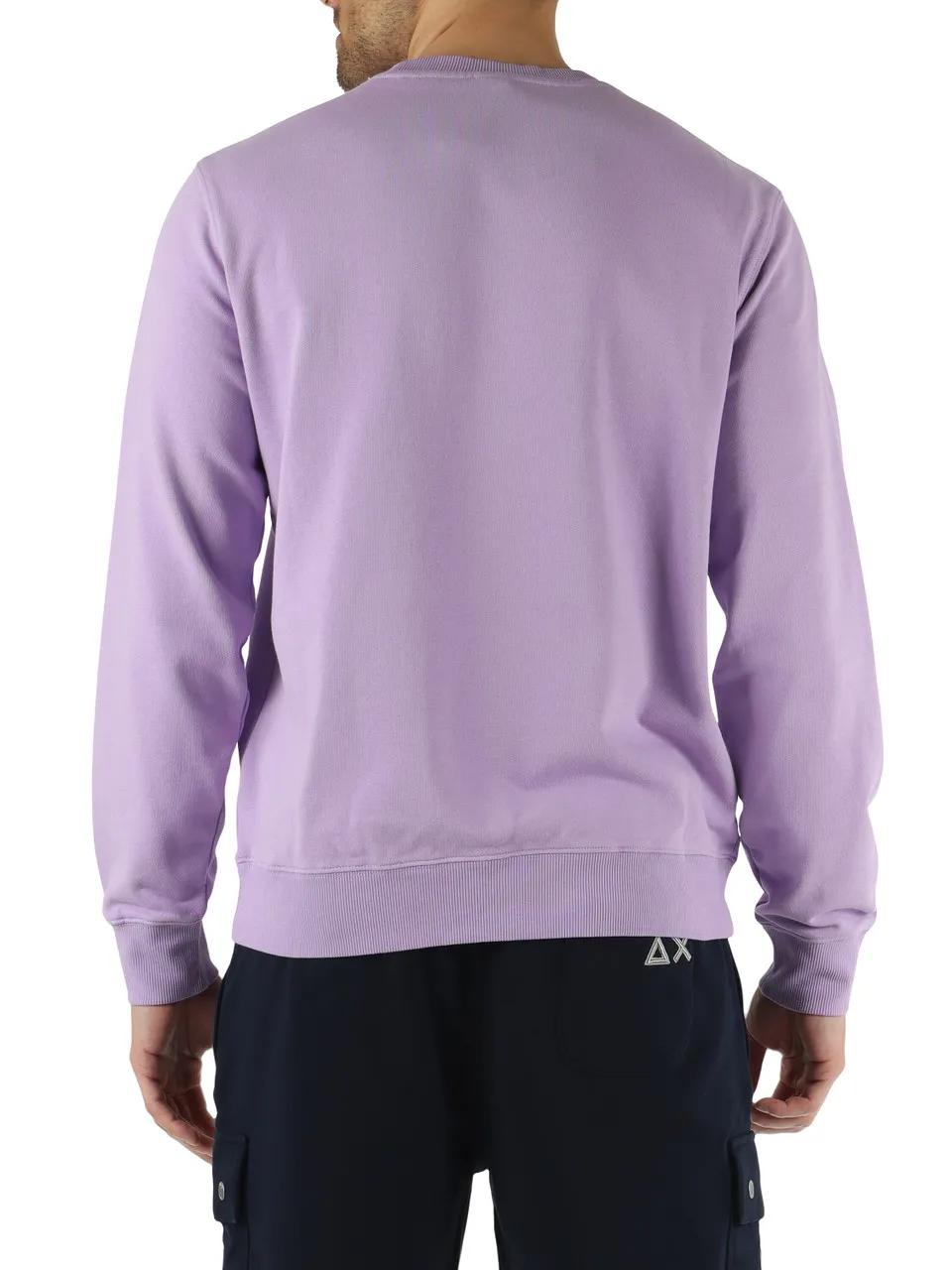 Felpa in misto cotone con ricamo logo frontale