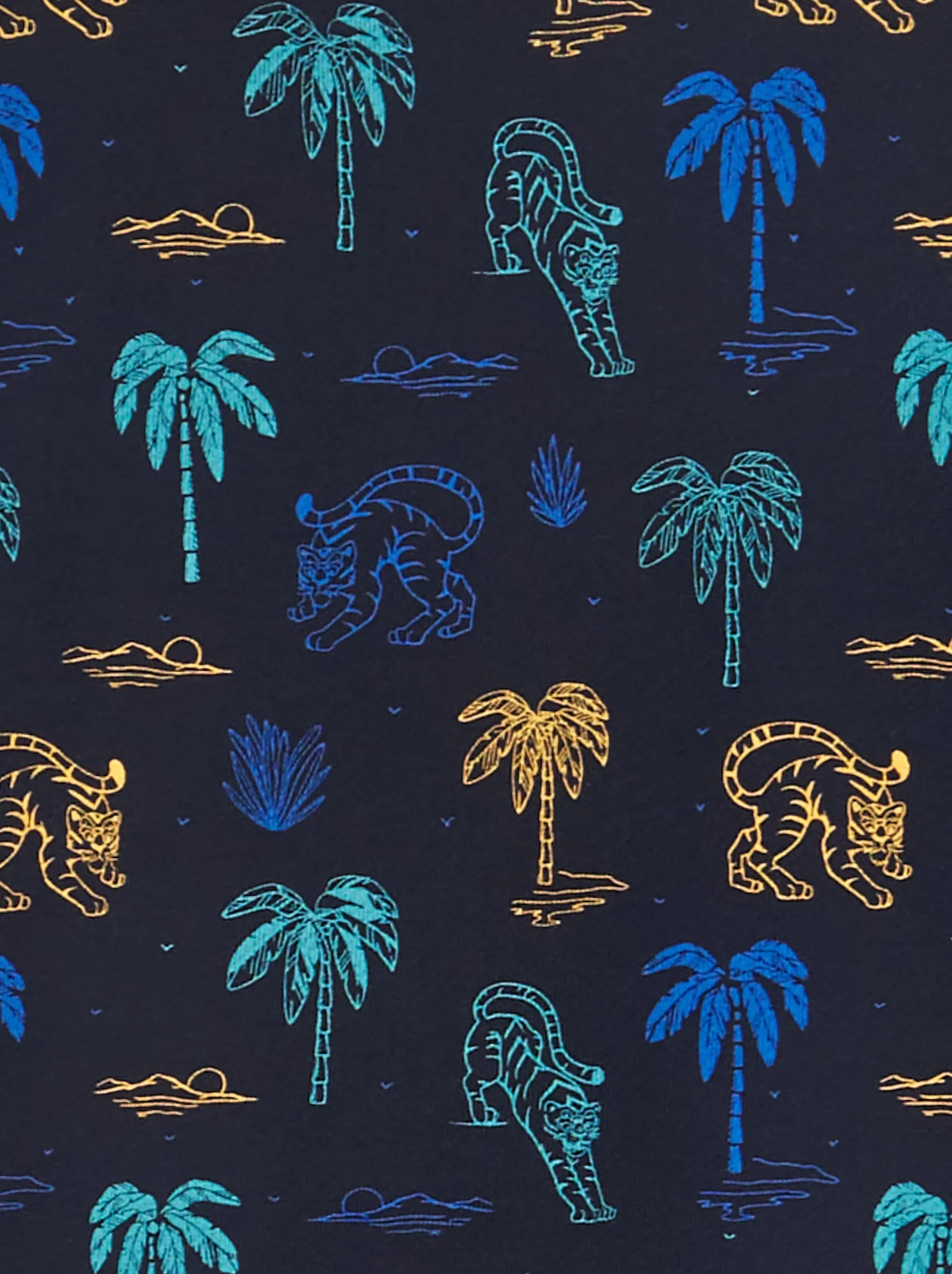 Felpa stampata in french terry - BLU