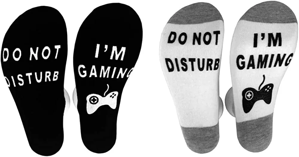FGFD&OU Calze per Donna e Uomo Inverno Migliori Calzini di Natale del Regalo Calzini, Do Not Disturb calza, I'm Gaming ' Calze