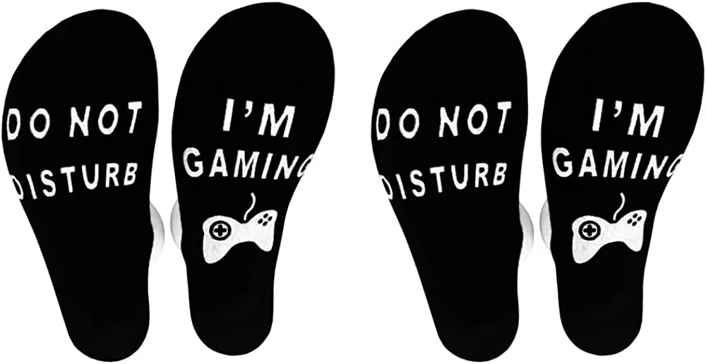 FGFD&OU Calze per Donna e Uomo Inverno Migliori Calzini di Natale del Regalo Calzini, Do Not Disturb calza, I'm Gaming ' Calze