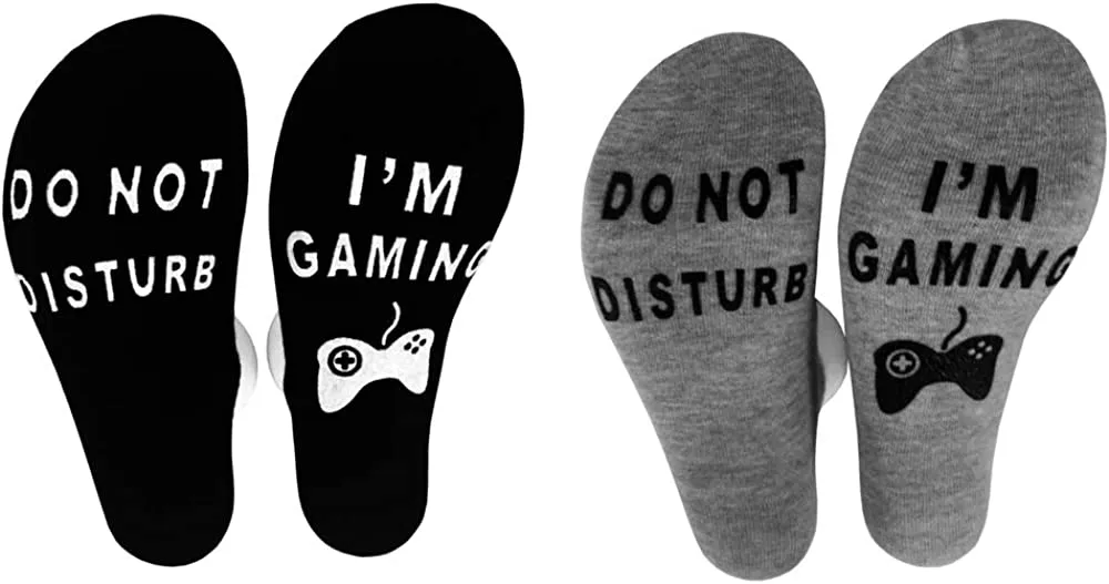 FGFD&OU Calze per Donna e Uomo Inverno Migliori Calzini di Natale del Regalo Calzini, Do Not Disturb calza, I'm Gaming ' Calze